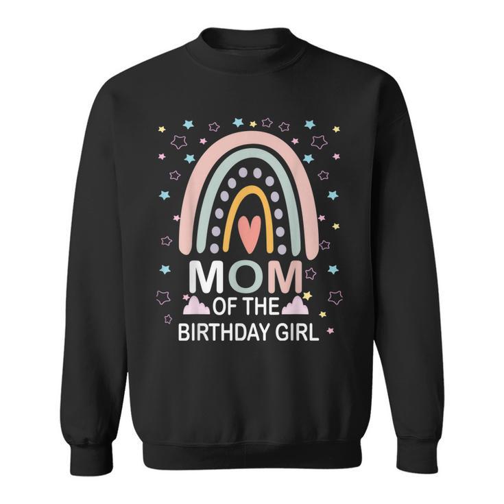 Mom Of The Birthday Girl Rainbow Family Matching Birthday  Sweatshirt