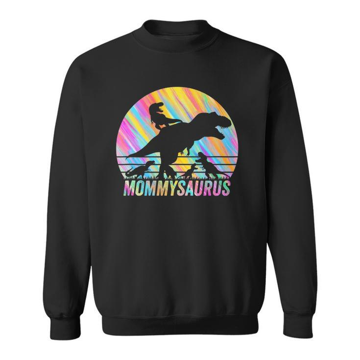 Mommysaurus Dinosaur Vintage Retro 4 Kids Lover Gift Sweatshirt