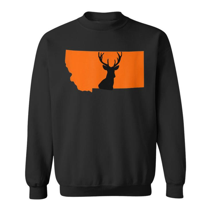 Montana Hunting Hunter Deer Elk Mt State Outdoor Archer Bow Sweatshirt