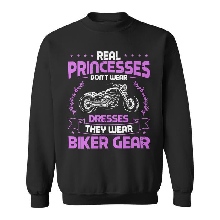 Motorcycle Real Princesses Wear Biker 483 Shirt Sweatshirt