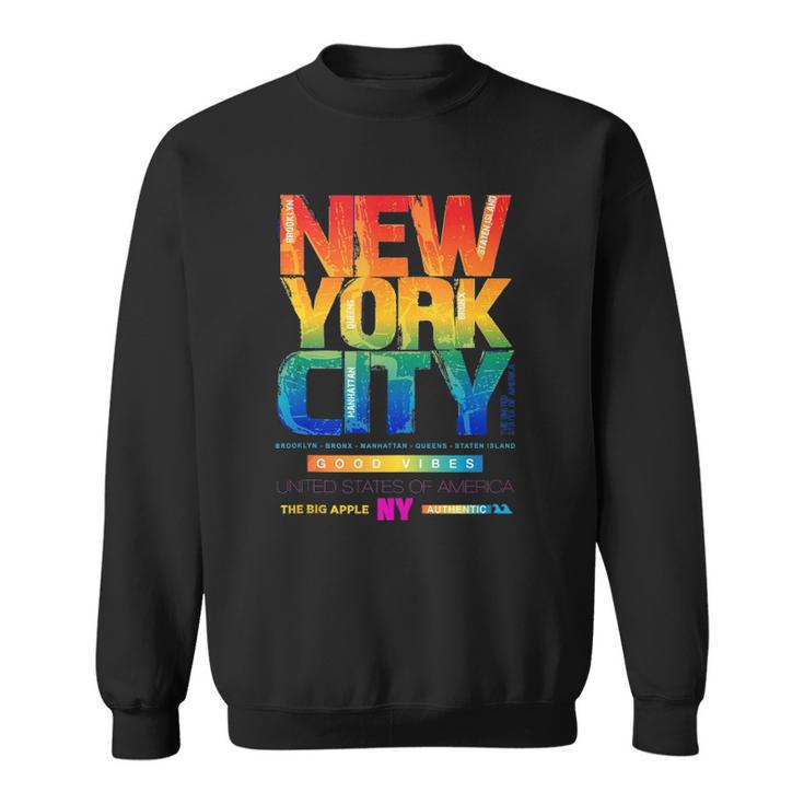 New York City Illustration Graphic Style Cool New York City Sweatshirt