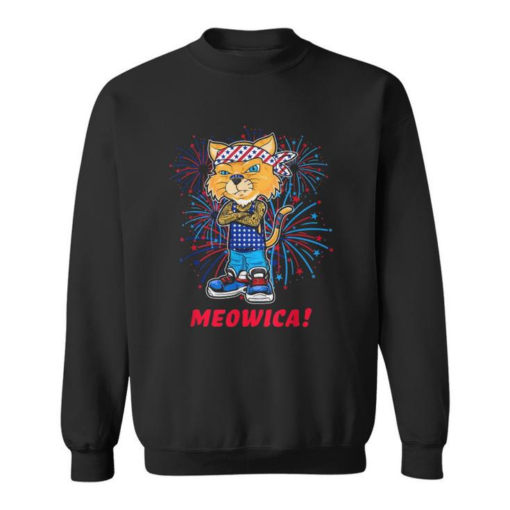 Orange Tabby Gangsta Cat Tattoos Bandana July 4Th Cat Lover Sweatshirt