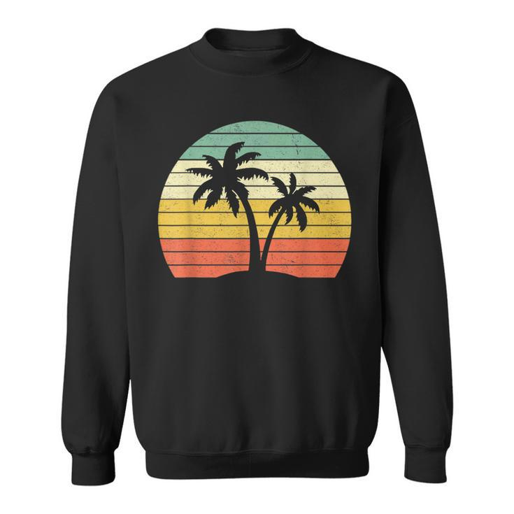 Palm Tree  Vintage Retro Style Tropical Beach  Sweatshirt
