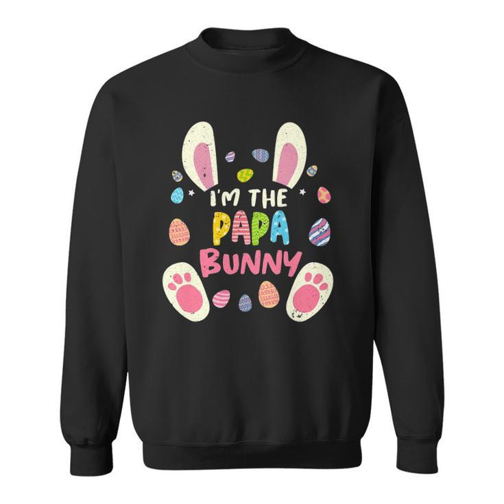 Papa Easter Matching Family Party Bunny Face Costume Sweatshirt