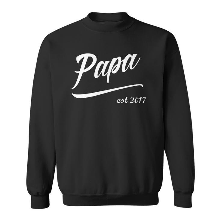 Papa Est 2017 Matching Dad Best Dad Ever Kids Sweatshirt