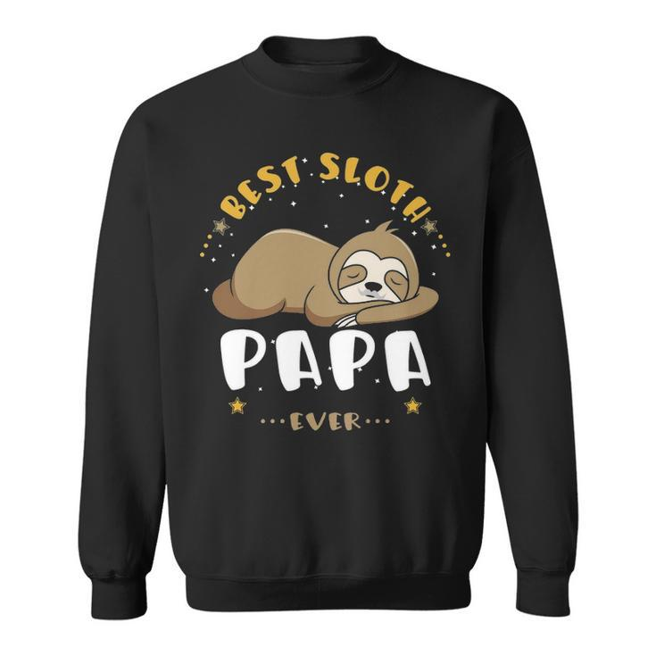 Papa Grandpa Gift   Best Sloth Papa Ever Sweatshirt