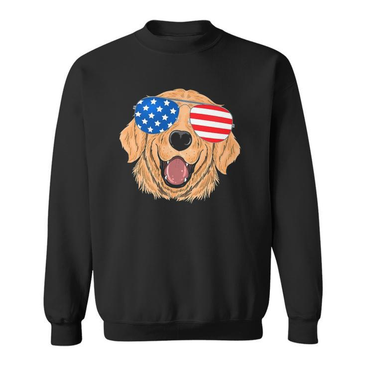 Patriotic Golden Retriever Dog 4Th Of July Gift Sweatshirt