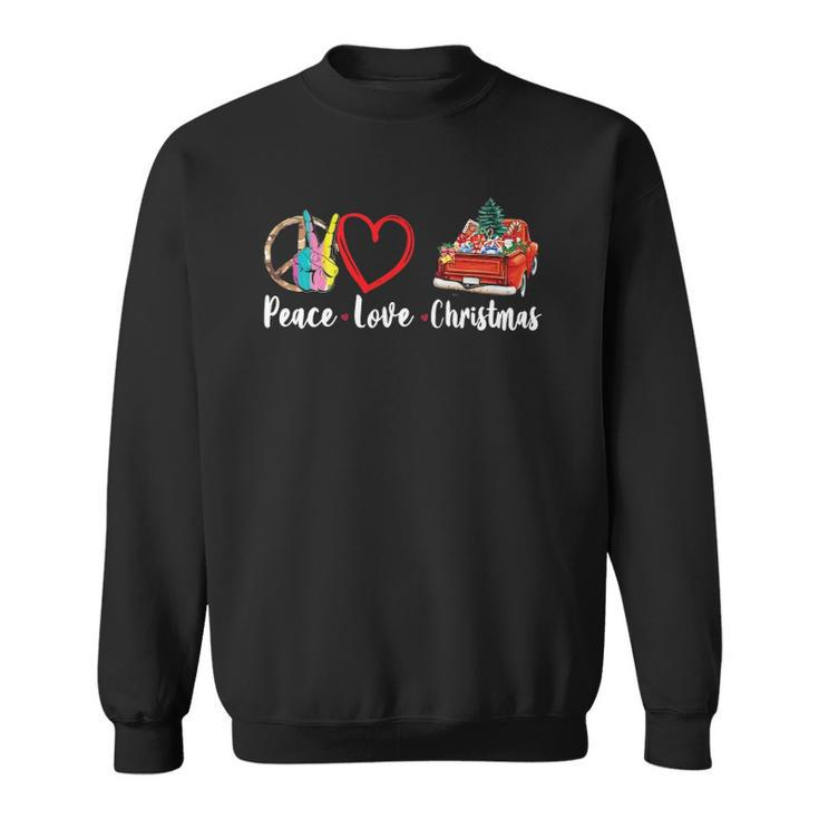 Peace Love Christmas Sublimation Peace Symbol Sweatshirt