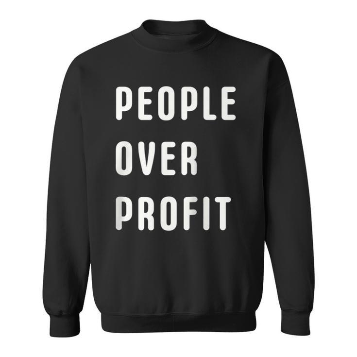 People Over Profit Anti Capitalism Protest Raglan Baseball Tee Sweatshirt