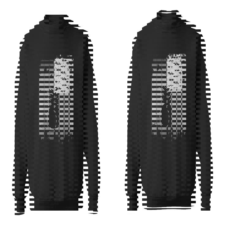 Pineapple Usa American Flag 4Th Of July Patriotic Fruit Sweatshirt