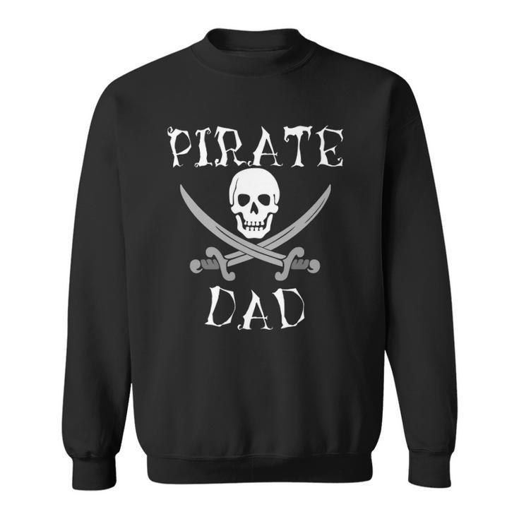 Pirate Dad  Awesome Skull And Swords Halloween Tee Sweatshirt