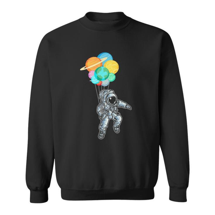 Planet Balloons Astronaut Space Science Sweatshirt