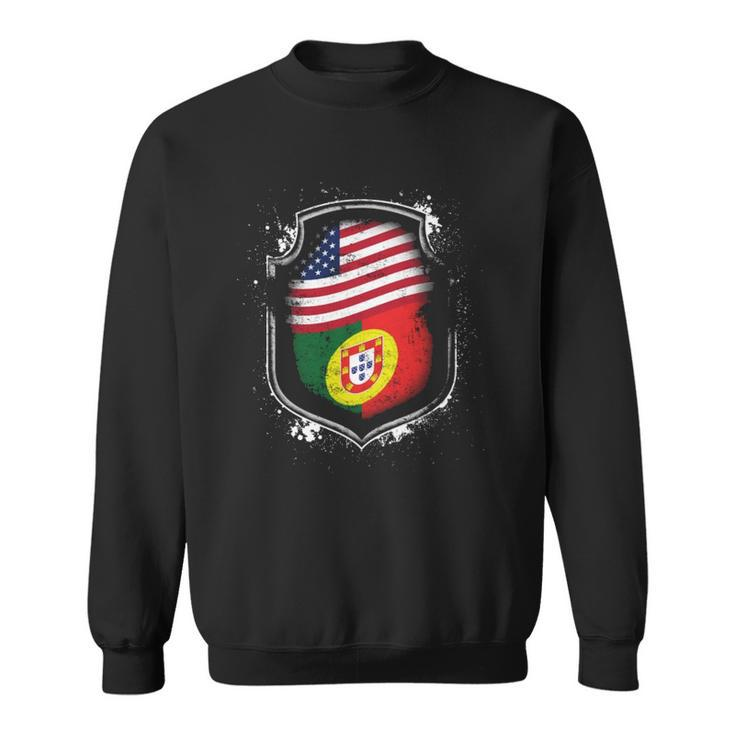 Portuguese American Flags Of Portugal And America  Sweatshirt