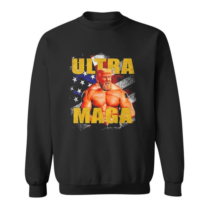 Pro-Trump Trump Muscle Ultra Maga American Muscle Sweatshirt