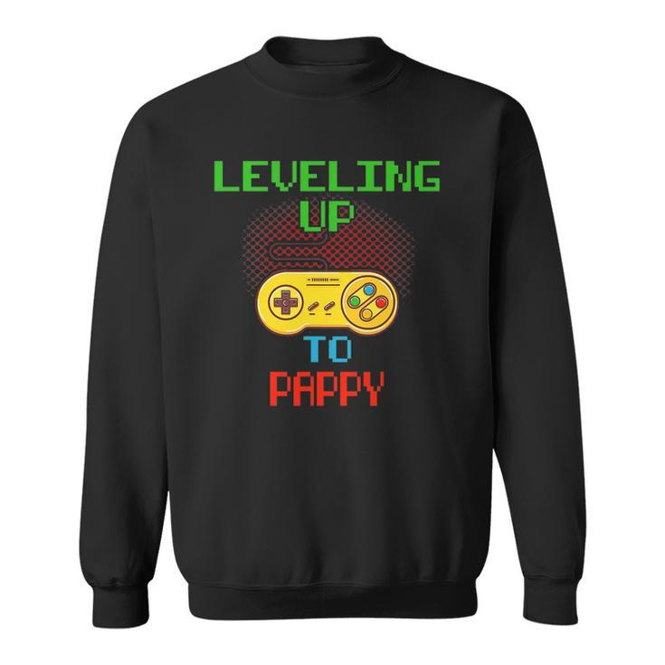 Promoted To Pappy Unlocked Gamer Leveling Up Sweatshirt