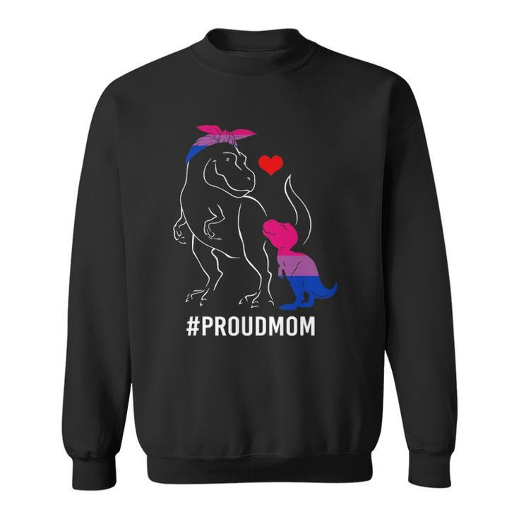 Proud Mom Dinosaurrex Mama Bisexual Pride Sweatshirt