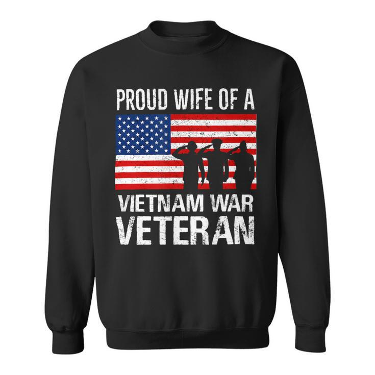 Proud Wife Vietnam War Veteran Husband Wives Matching Design Sweatshirt