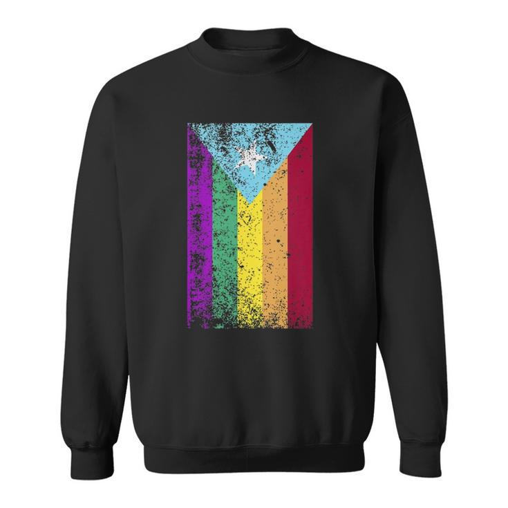 Puerto Rico Gay Pride Rainbow Flag  Sweatshirt