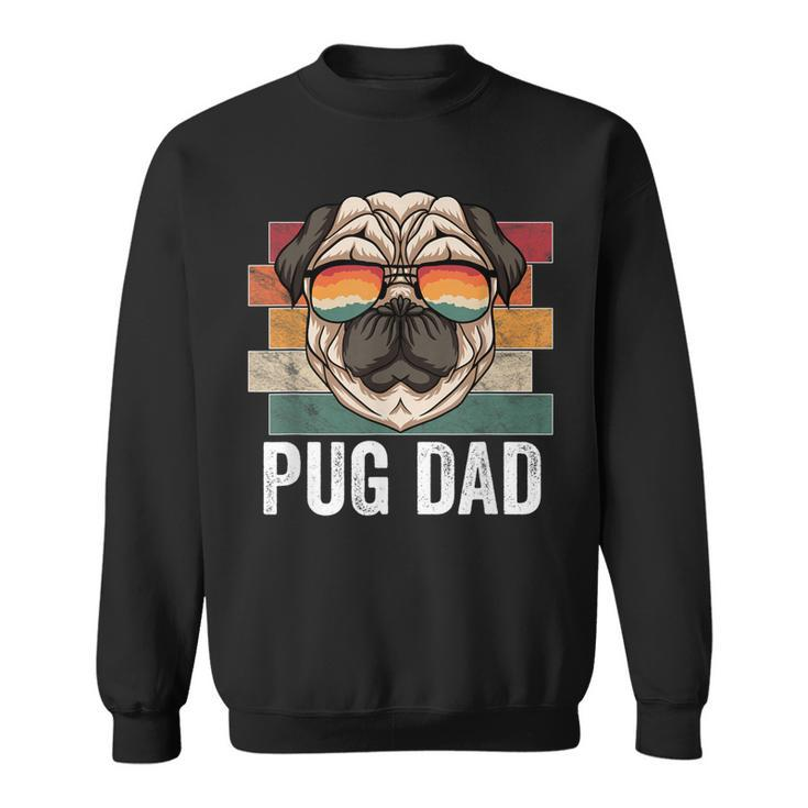 Pug Dog Dad Retro Style Apparel For Men Kids  Sweatshirt