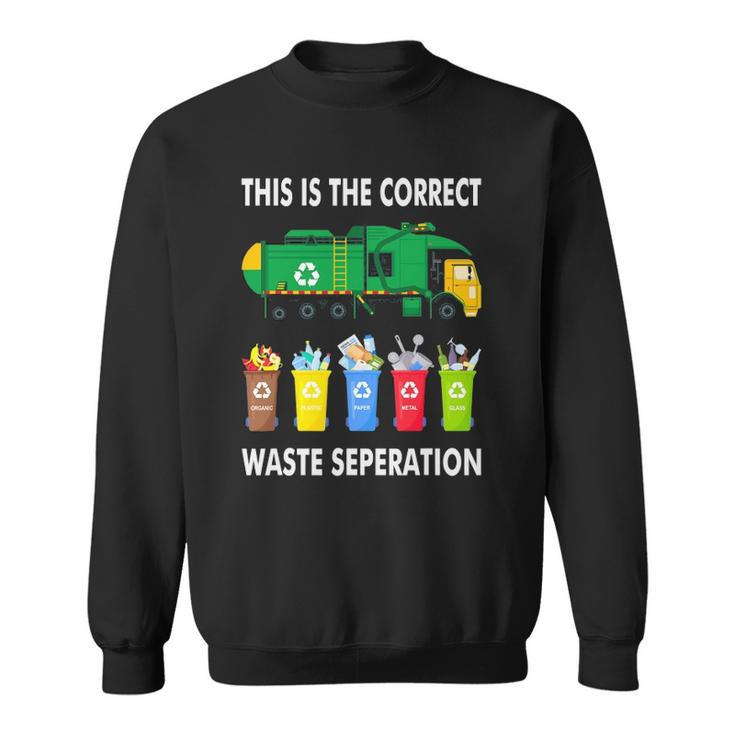 Recycling Trash Waste Separation Garbage Truck Sweatshirt