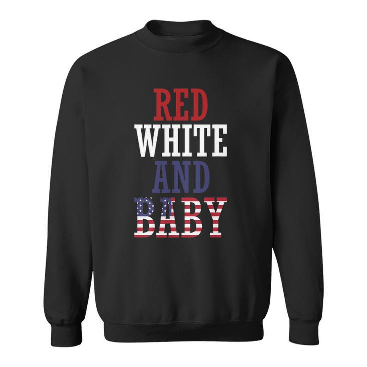 Red White And Baby 4Th July Pregnancy Announcement Sweatshirt