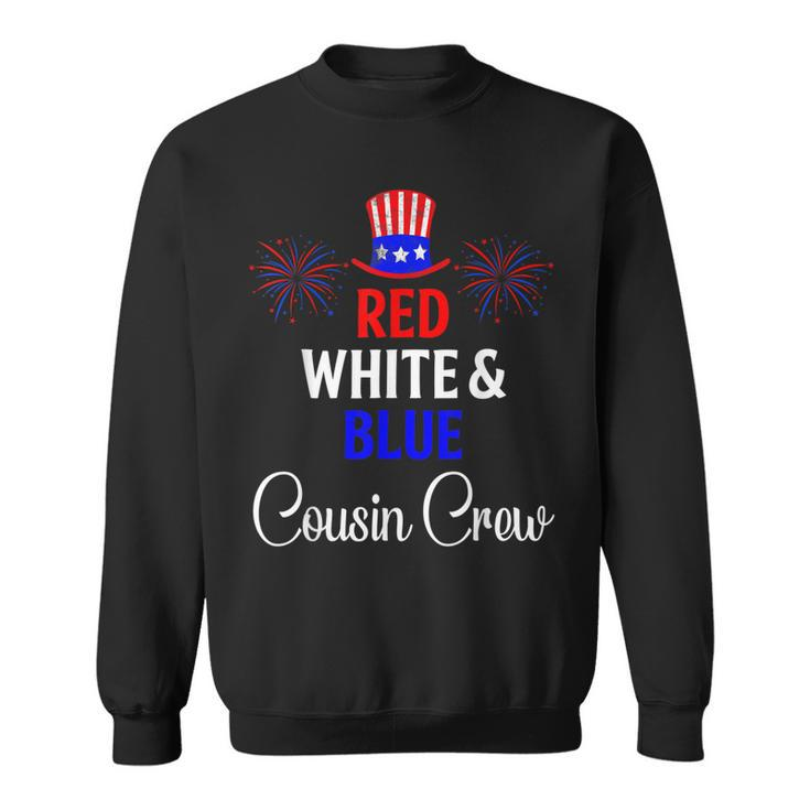Red White & Blue Cousin Crew 4Th Of July Firework Matching  Sweatshirt