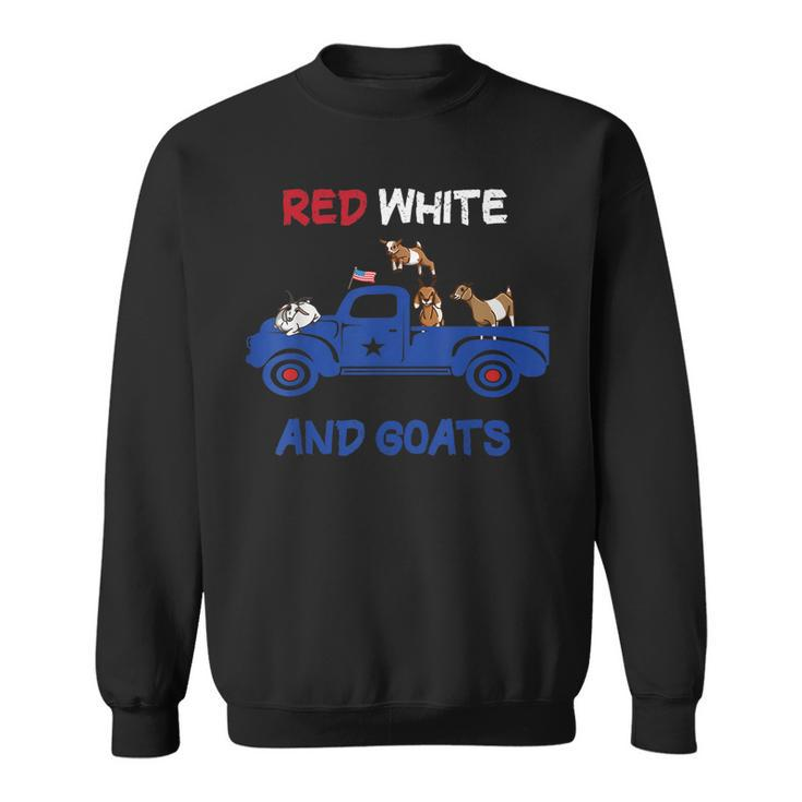Red White And Goats 4Th Of July 2022  Sweatshirt