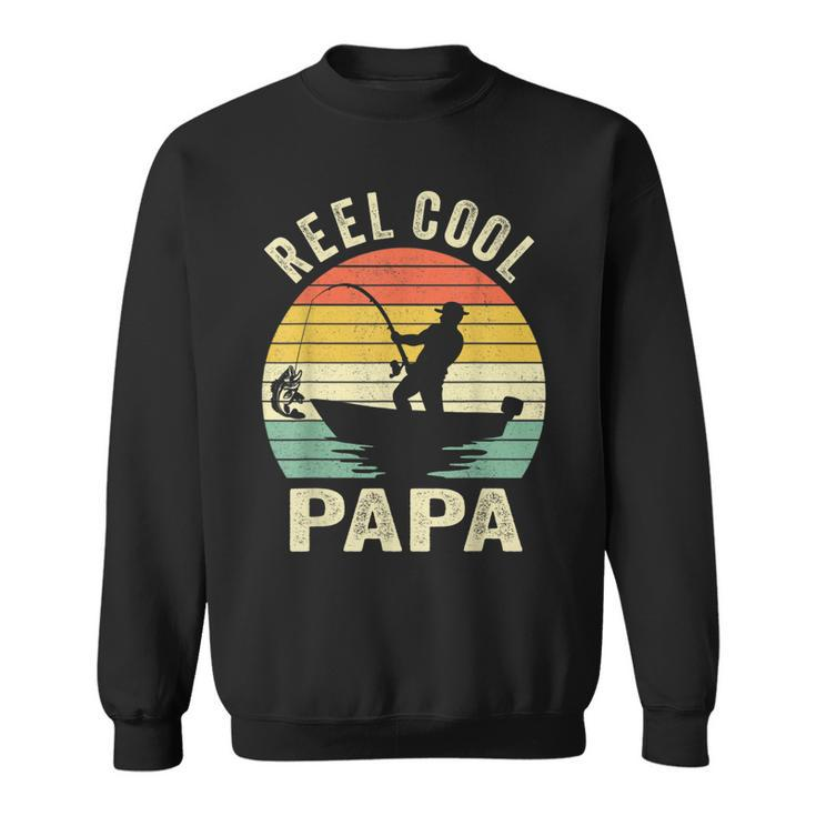 Reel Cool Papa Fishing Dad Gifts Fathers Day Fisherman Fish  Sweatshirt