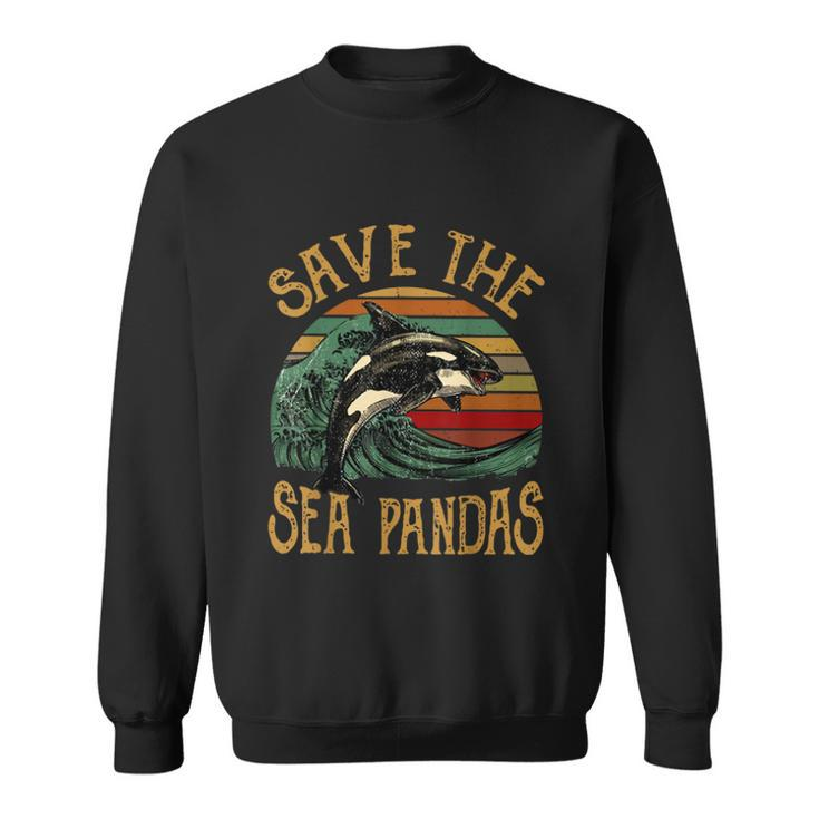 Rescue Killer Whale Orcas Save The Sea Pandas Marine Biology  Sweatshirt