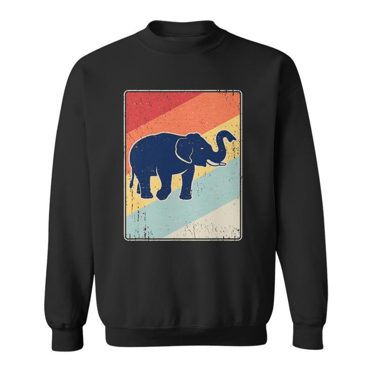 Retro Elephant - Vintage Elephant Distressed Gift Sweatshirt
