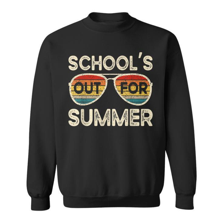 Retro Last Day Of School Schools Out For Summer Teacher  Sweatshirt