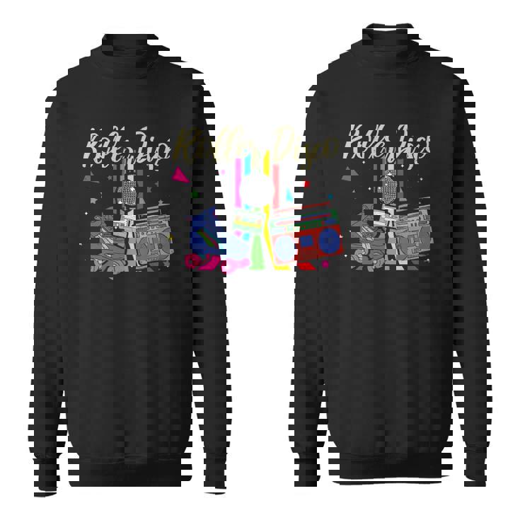 Retro Roller Skating Roller Disco Roller Skates Skating Sweatshirt