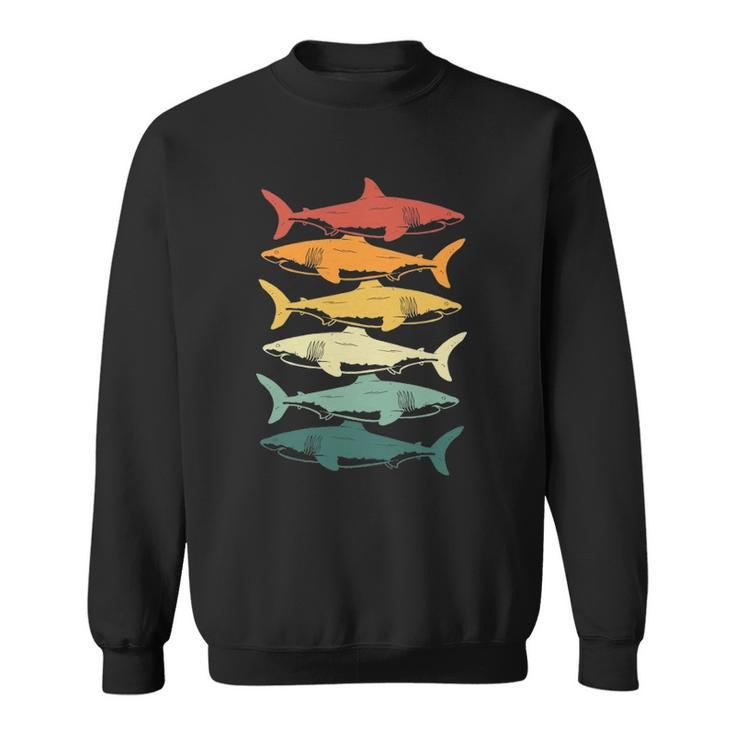 Retro Sharks For Shark Lover Sweatshirt