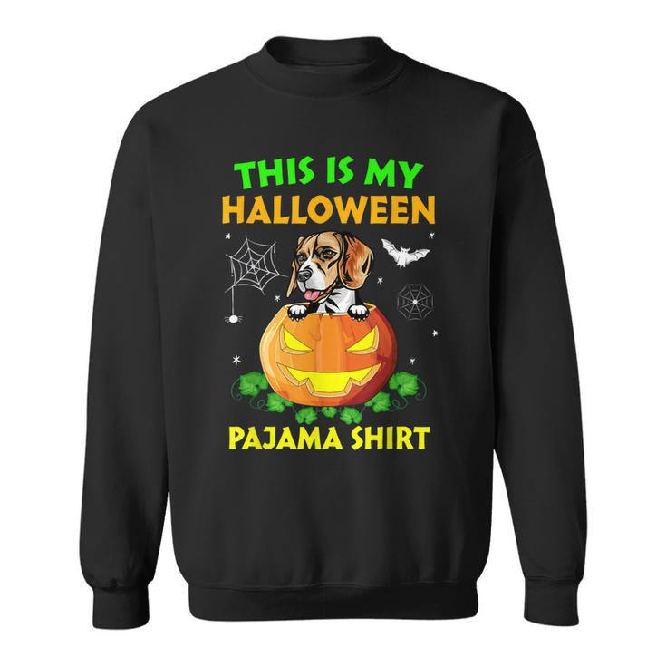 Retro This Is My Halloween Pajama  Beagle  Sweatshirt
