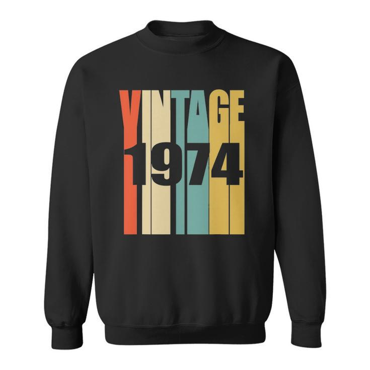 Retro Vintage 1974  48 Yrs Old Bday 1974 48Th Birthday Sweatshirt