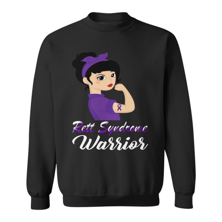 Rett Syndrome Warrior  Purple Women  Purple Ribbon  Rett Syndrome  Rett Syndrome Awareness Sweatshirt