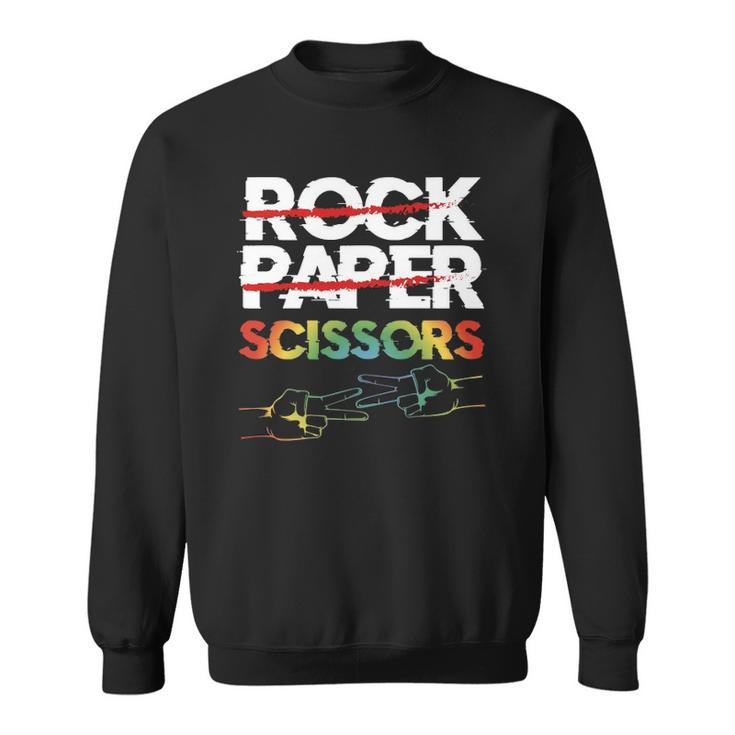 Rock Paper Scissors Lesbian Couple Lgbtq Pride Month Gift  Sweatshirt