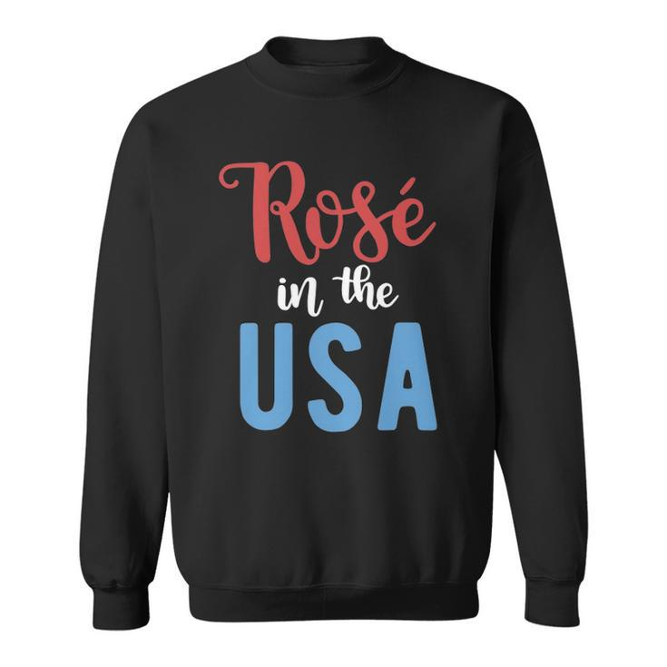 Rose In The Usa Cute Drinking 4Th Of July Sweatshirt