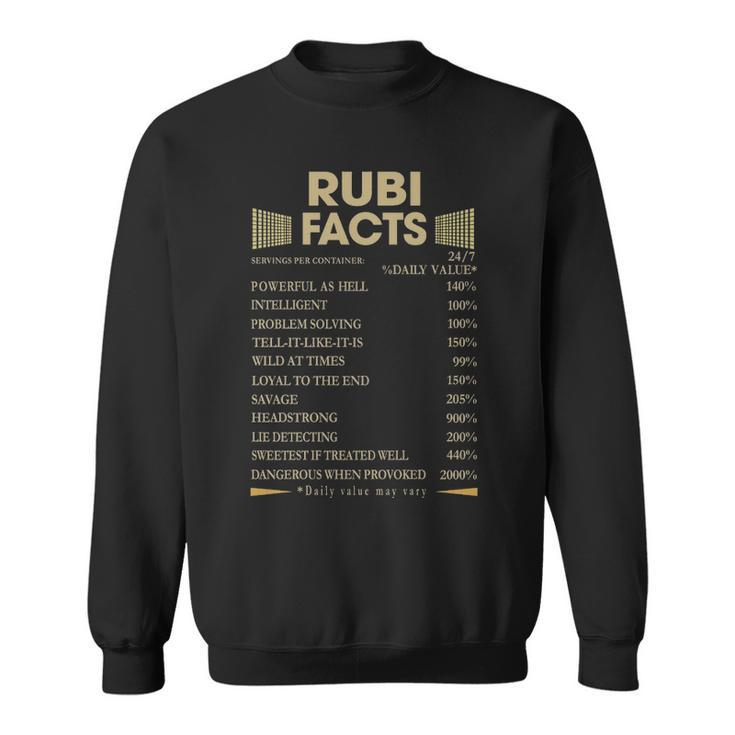 Rubi Name Gift   Rubi Facts Sweatshirt