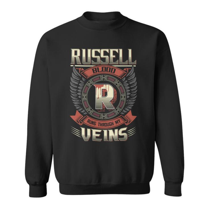 Russell Blood  Run Through My Veins Name V3 Sweatshirt