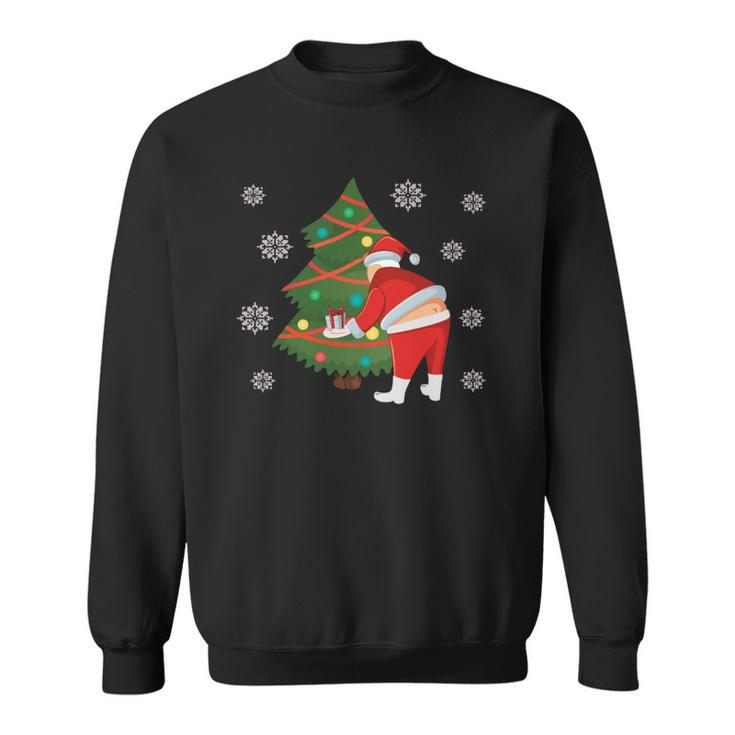 Santa Butt Crack Merry Christmas Sweatshirt