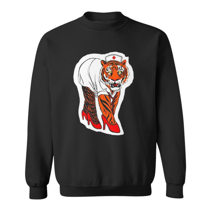 Sexy Tiger Nurse Tiger Lover Gift Sweatshirt