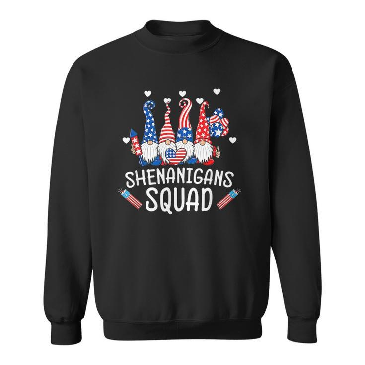 Shenanigans Squad 4Th Of July Gnomes Usa Independence Day Sweatshirt
