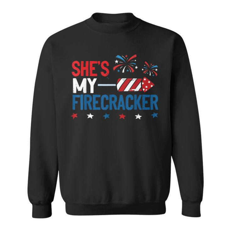 Shes My Firecracker 4Th July Matching Couples For Him  Sweatshirt