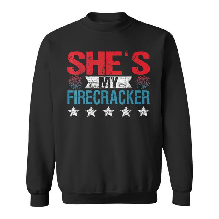 Shes My Firecracker His And Hers 4Th July Matching Couples  Sweatshirt