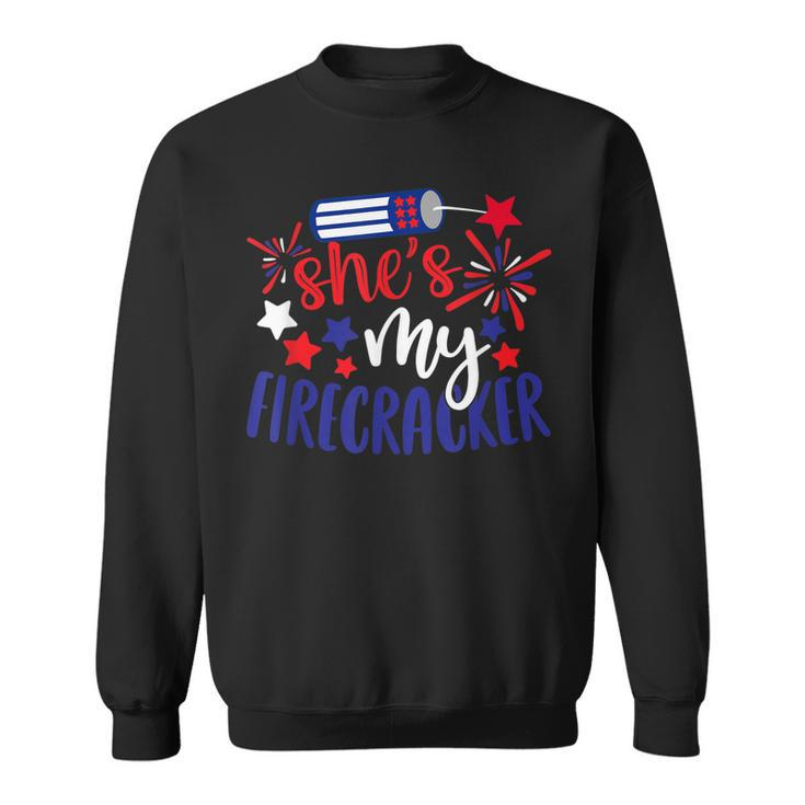 Shes My Firecracker His And Hers Patriot 4Th Of July  Sweatshirt