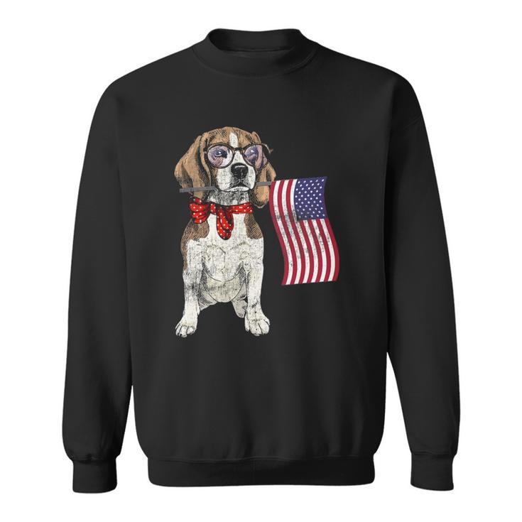 Smart Beagle Patriotic Memorial Day 4Th Of July Usa Flag Sweatshirt