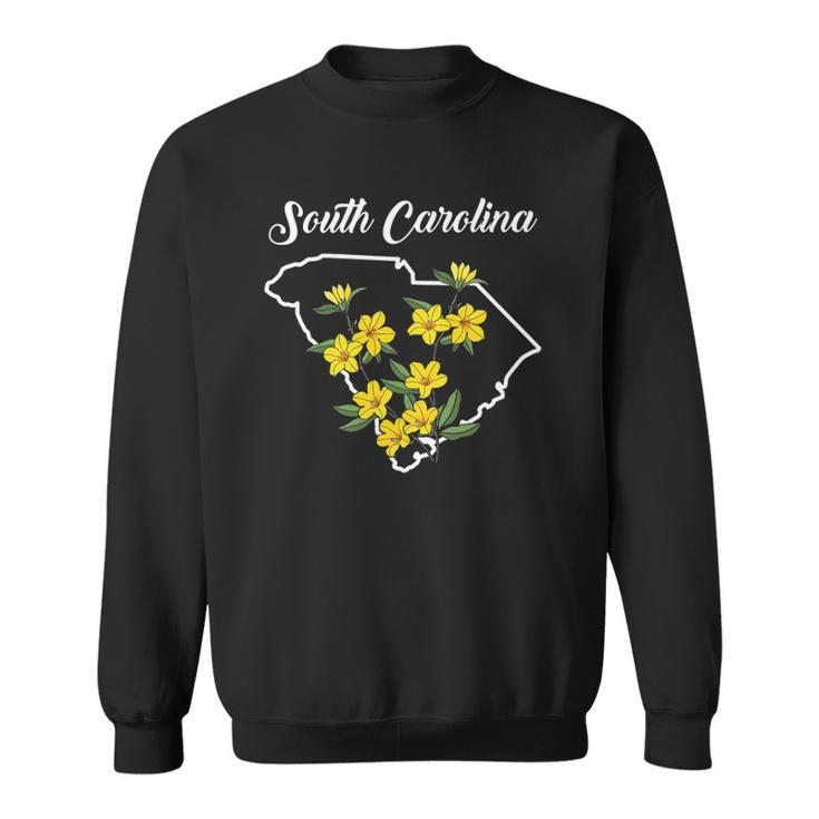 State Of Rhode Island Flower Yellow Jessamine Sweatshirt