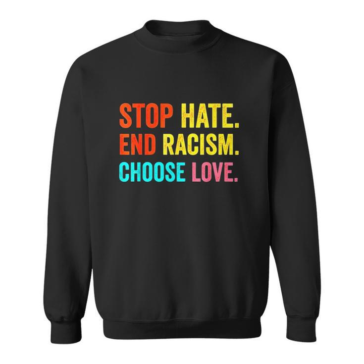 Strong Buffalo Usa Pray For Buffalo Stop Hate End Racism Choose Love Sweatshirt