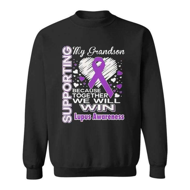 Supporting My Grandson - Lupus Awareness Sweatshirt